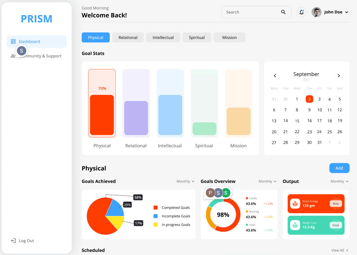 Prism — Goal Management App